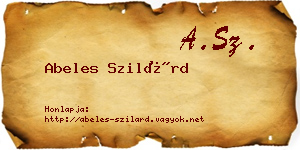 Abeles Szilárd névjegykártya